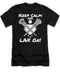 Lacrosse Keep Calm and Lax on Lacrosse Sport Goat Lacrosse Player Lacrosse Game Relax Steeze Kanig Designs T-Shirt