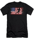 Lacrosse Player American Flag Kanig Designs T-Shirt