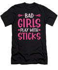 Lacrosse Player Bad Girls Play Sticks Lacrosse Colorfulsnow T-Shirt