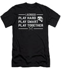 Lacrosse Player Play Hard Play Smart Funny Gift Tshirtconcepts Marvin Poppe T-Shirt