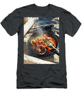 Lemon Chicken with Pepper in a Pan on a Barbecue on a Beach Hannah Kompanik T-Shirt