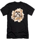 Lhasa Apso Dog Watercolor Floral Heidi Joyce T-Shirt