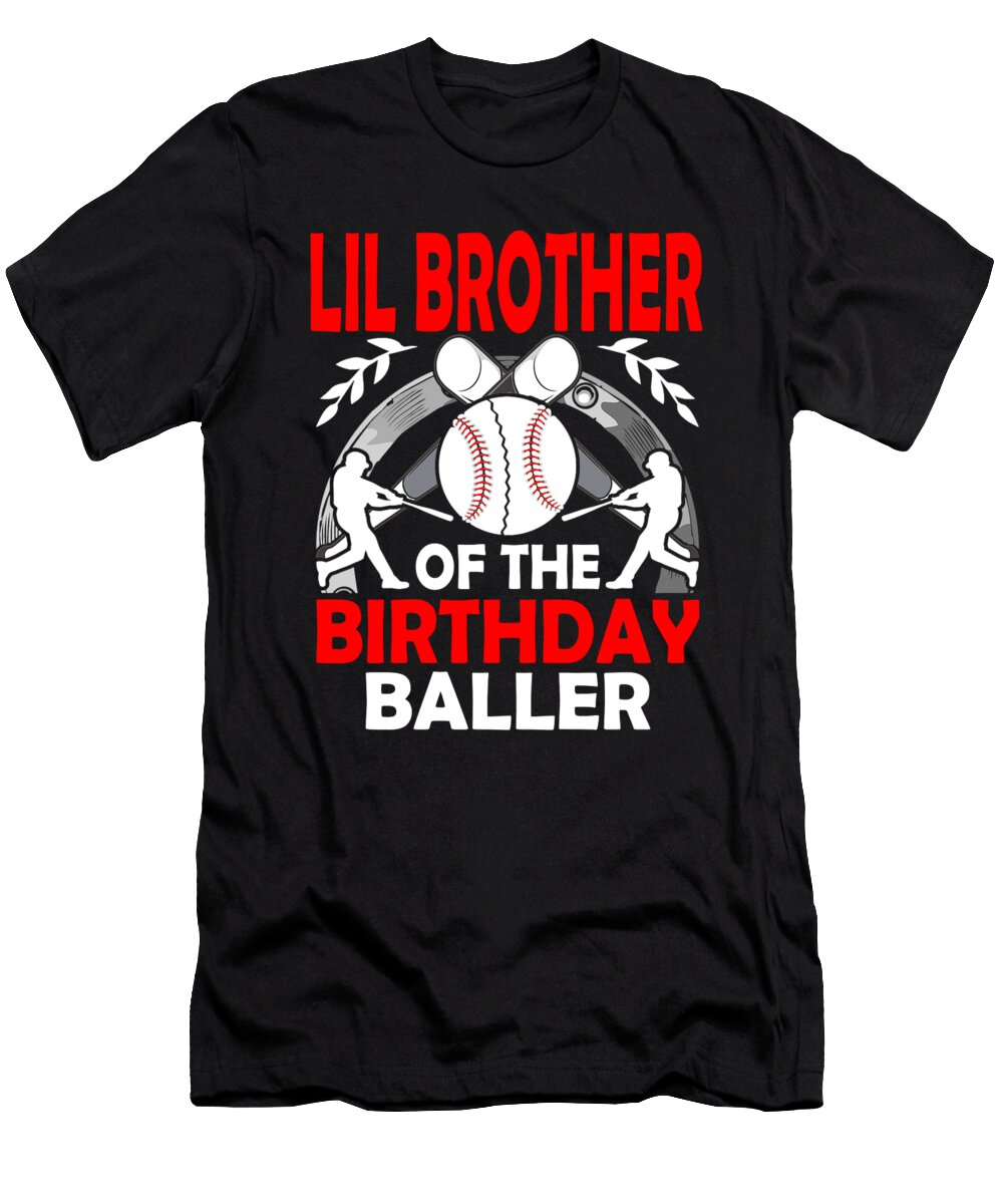 Lil Brother of the Birthday Baller Baseball Dhbubble T-Shirt