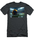 Los Angeles Rams Helmet on Wet Field Kevin Walker and Pixel Reverie T-Shirt