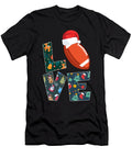Love Christmas American Football Santa Hat Xmas Florian Dold Art T-Shirt
