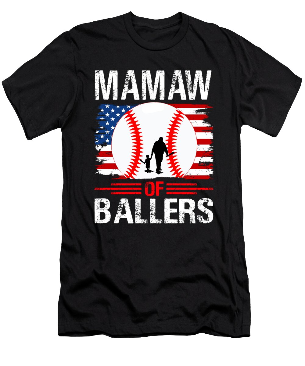 Mamaw of Ballers Baseball Dhbubble T-Shirt