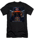 Man Wearing Chicago Bears Cap Kevin Walker and Pixel Reverie T-Shirt