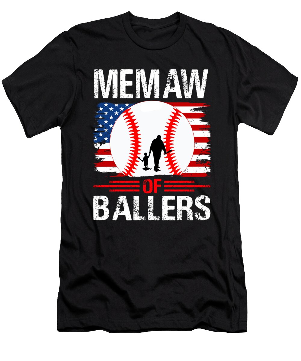 Memaw of Ballers Baseball Dhbubble T-Shirt