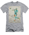 Miami Dolphins Quarterback Football Player Paint Splatters Abstract Portrait Design Turnpike T-Shirt