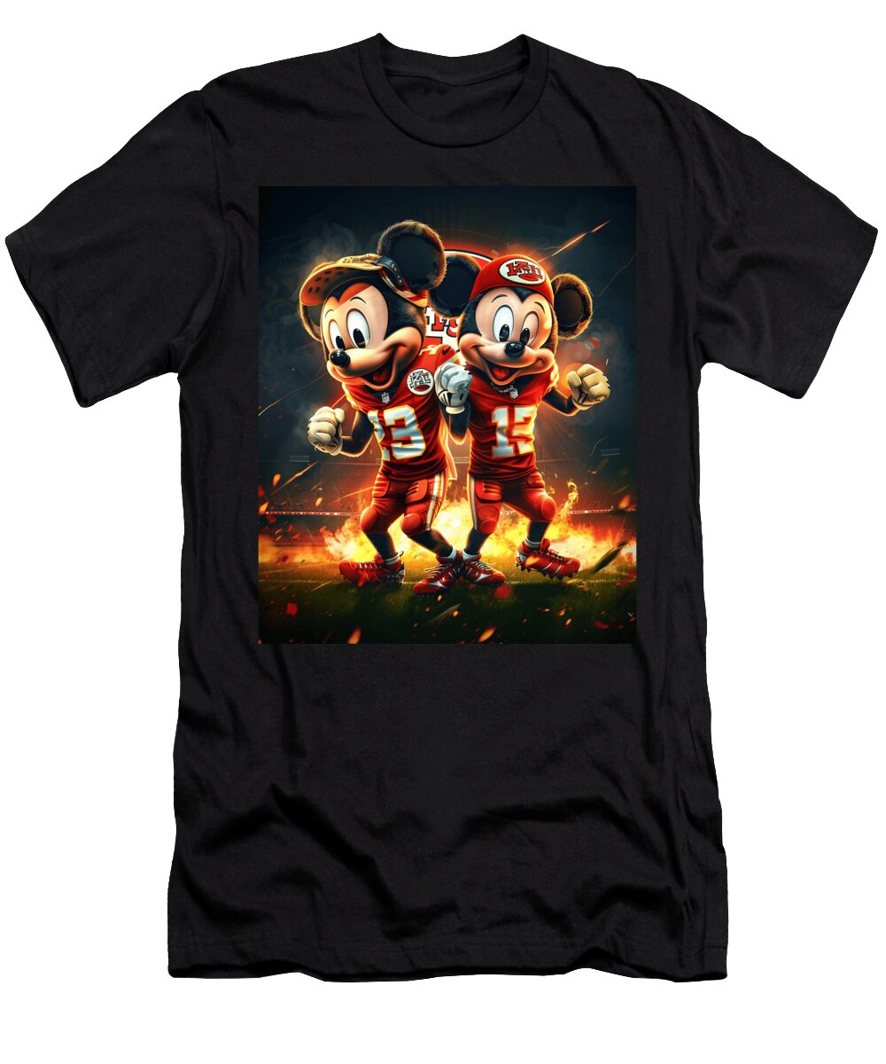 Mickey Mouse and Chiefs Comic Culinary Skits Mizorey T-Shirt