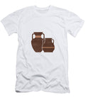 Minimal Abstract Greek Pots 21 Amphorae Terracotta Series Modern Contemporary Print Brown Studio Grafiikka T-Shirt
