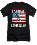 My Favorite Baseball Catcher Calls Me Father in Law Baseball USA Flag Dhbubble T-Shirt