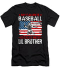 My Favorite Baseball Catcher Calls Me Lil Brother Baseball USA Flag Dhbubble T-Shirt