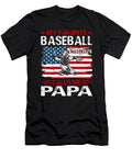 My Favorite Baseball Catcher Calls Me Papa Baseball USA Flag Dhbubble T-Shirt