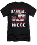 My Favorite Baseball Player Calls Me Niece Baseball USA Flag Dhbubble T-Shirt
