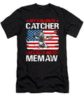 My Favorite Catcher Calls Me Memaw Baseball USA Flag Dhbubble T-Shirt