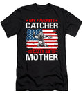 My Favorite Catcher Calls Me Mother Baseball USA Flag Dhbubble T-Shirt