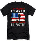 My Favorite Player Calls Me Lil Sister Baseball USA Flag Dhbubble T-Shirt