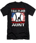 My Favorite T Ball Player Calls Me Aunt Baseball USA Flag Dhbubble T-Shirt