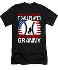My Favorite T Ball Player Calls Me Granny Baseball USA Flag Dhbubble T-Shirt