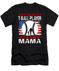 My Favorite T Ball Player Calls Me Mama Baseball USA Flag Dhbubble T-Shirt