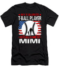 My Favorite T Ball Player Calls Me Mimi Baseball USA Flag Dhbubble T-Shirt