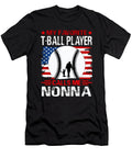 My Favorite T Ball Player Calls Me Nonna Baseball USA Flag Dhbubble T-Shirt
