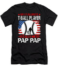 My Favorite T Ball Player Calls Me Pap Pap Baseball USA Flag Dhbubble T-Shirt