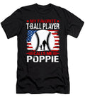 My Favorite T Ball Player Calls Me Poppie Baseball USA Flag Dhbubble T-Shirt