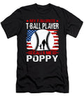 My Favorite T Ball Player Calls Me Poppy Baseball USA Flag Dhbubble T-Shirt