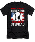 My Favorite T Ball Player Calls Me Stepdad Baseball USA Flag Dhbubble T-Shirt