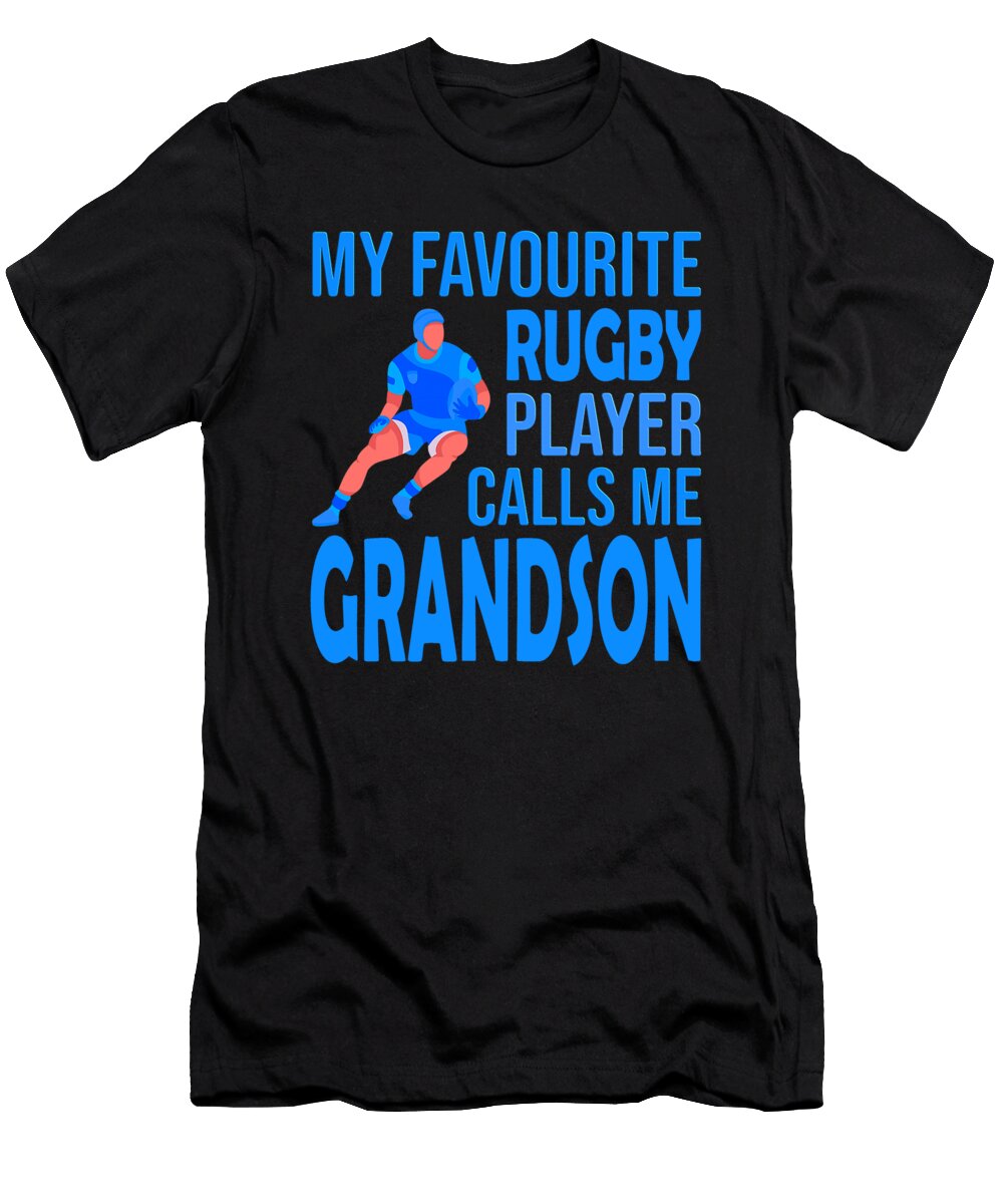 My Favourite Rugby Player Calls Me Grandson Dh Bubble T-Shirt