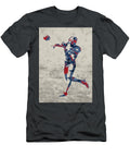 New England Patriots Quarterback Football Player Paint Splatters Abstract Portrait Design Turnpike T-Shirt