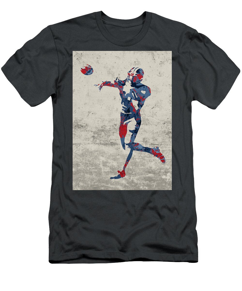 New England Patriots Quarterback Football Player Paint Splatters Abstract Portrait Design Turnpike T-Shirt