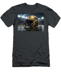 New Orleans Saints Helmet in the Rain Kevin Walker and Pixel Reverie T-Shirt