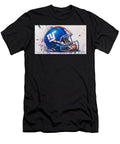 New York Giants Helmet Art Kevin Walker and Pixel Reverie T-Shirt