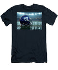 New York Giants Helmet on Wet Field Kevin Walker and Pixel Reverie T-Shirt