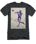 New York Giants Quarterback Football Player Paint Splatters Abstract Portrait Design Turnpike T-Shirt