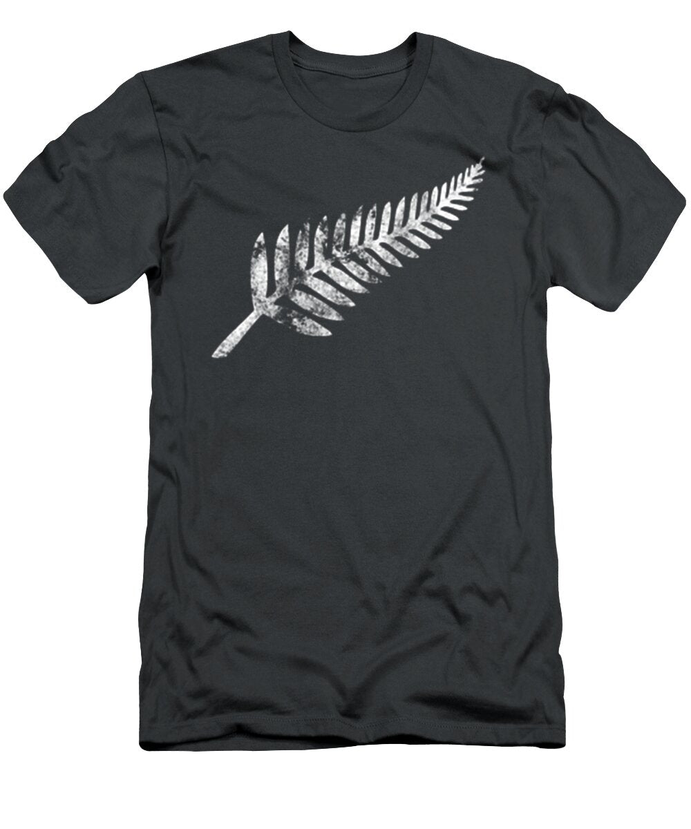 New Zealand Fern Rugby Fan Distressed Marceo Aizah T-Shirt