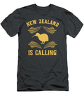 New Zealand Is Calling Kiwi for Men Women Kids Backpacker Farns Flag Crazy Squirrel T-Shirt