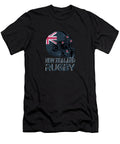 New Zealand Rugby Helmet with New Zealand Flag Scott Palmer T-Shirt