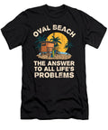 Oval Beach Answer to All Lifes Problems Vacation Summer Maximus Designs T-Shirt