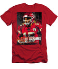 Patrick Mahomes in Action Kevin Walker and Pixel Reverie T-Shirt