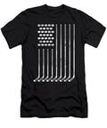 Patriotic Hockeyist Ice Hockey Player American Coach USA Flag United States Gift Thomas Larch T-Shirt