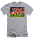 Peyton Manning Dropping Back to Pass Mountain Dreams T-Shirt