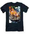 Pinecones Burning on a Barbecue Nicolas Lemonnier T-Shirt