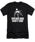 Pitcher Hair Dont Care Catcher Batter Softball Pitcher Crazy Squirrel T-Shirt