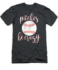 Pitches Be Crazy Funny Vintage Pitcher Moms Adie Carina T-Shirt