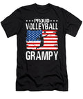 Proud Volleyball Grampy American Flag Dhbubble T-Shirt