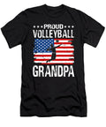 Proud Volleyball Grandpa American Flag Dhbubble T-Shirt